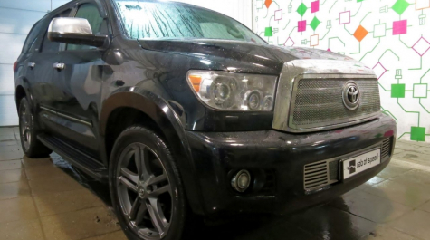 Чип-тюнинг с отключением катализаторов на Toyota Sequoia 5.7 AT V8 386hp 2008 года выпуска 