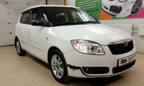 Чип-тюнинг с отключением катализаторов на Skoda Fabia 1.4 86hp MT 2008 года выпуска